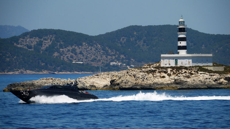 Yacht mit Kurs Formentera