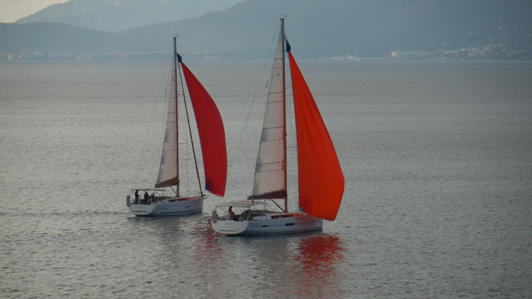 Segelcharter mit Blister auf Mallorca